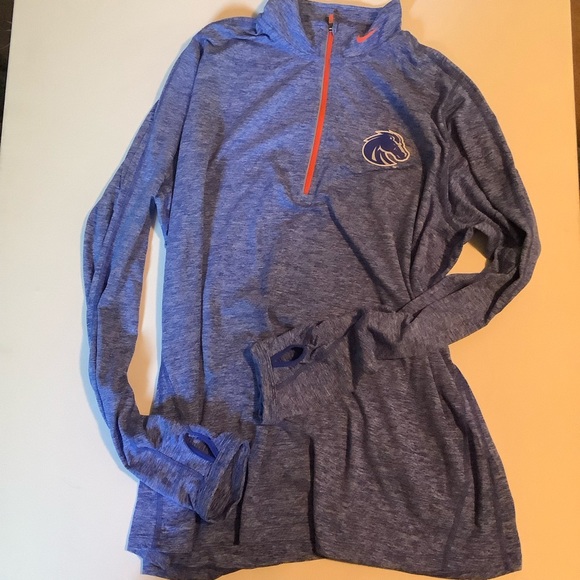 Nike Boise State DryFit 1/4 Zip Athletic Pull Over - Picture 1 of 8